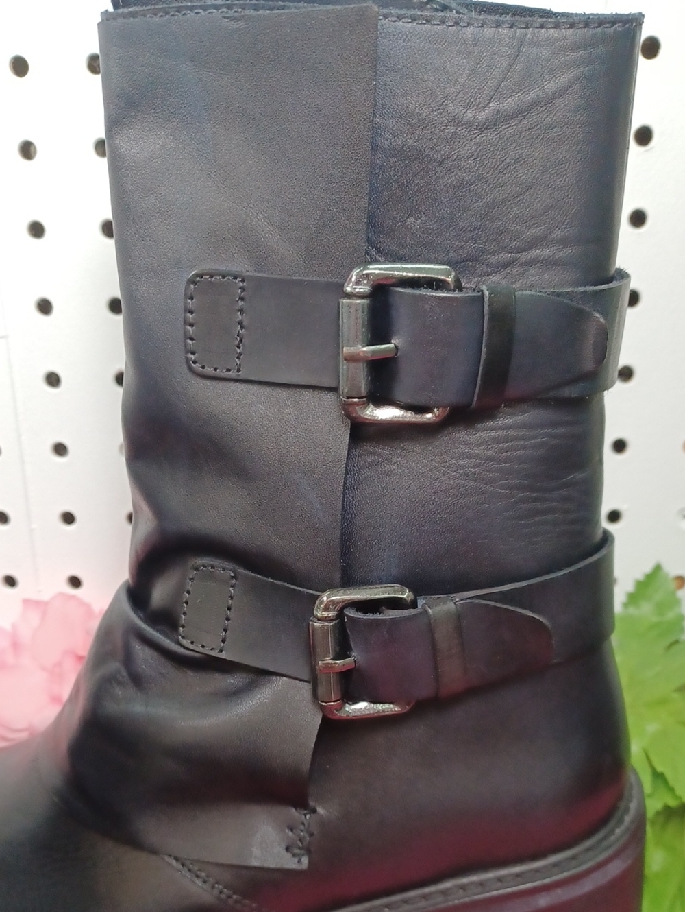 Vintage Foundry Leather Moto Boots Nwob - image 3